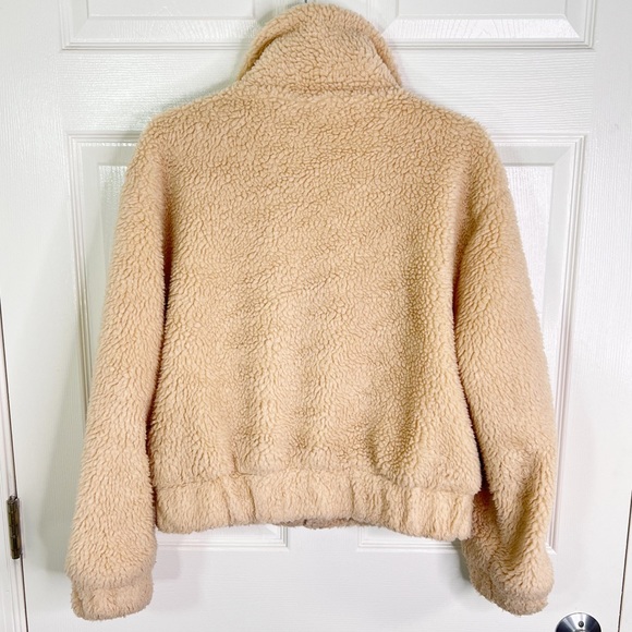 Thread & Supply Anthropologie Full Zip Teddy Jacket in Taupe Size S - Picture 2 of 15